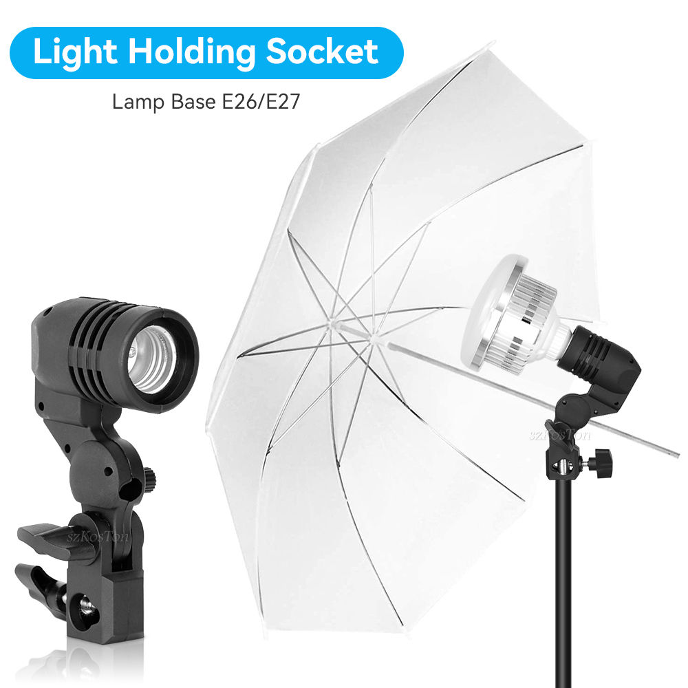 Photography Lighting With Umbrella - حامل لمبة برأس واحد لإضاءة الصور