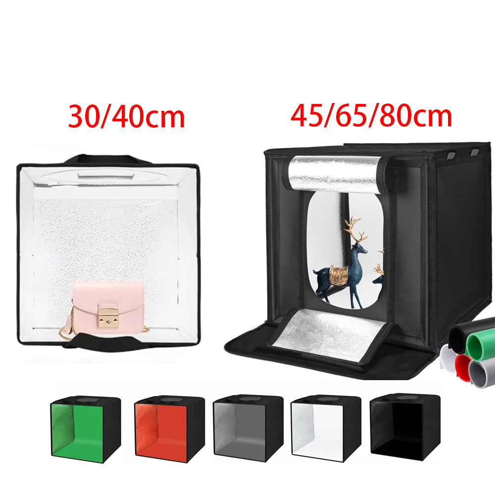 Photography Lighting Kit With Backdrop - 30/40/45 65 80 سنتيمتر التصوير خيمة