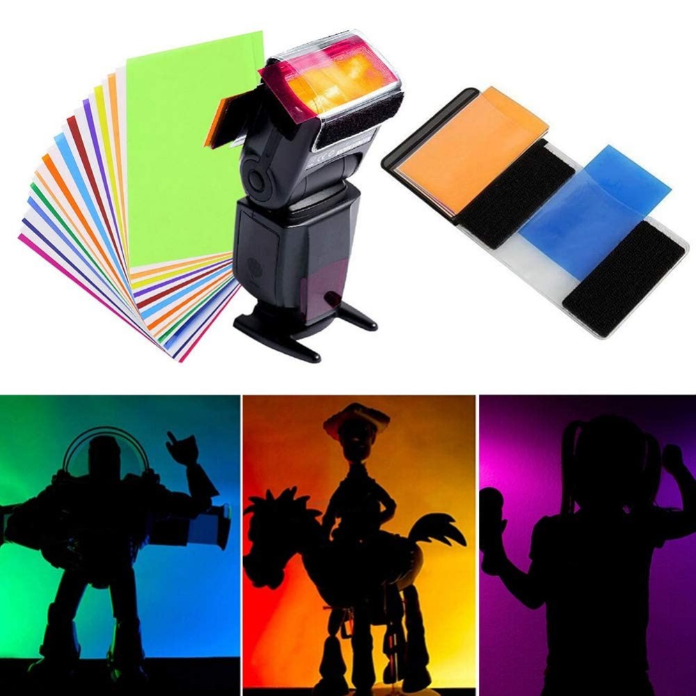 Photography Lighting Gels - طقم فلاتر إضاءة للكاميرا بـ 12