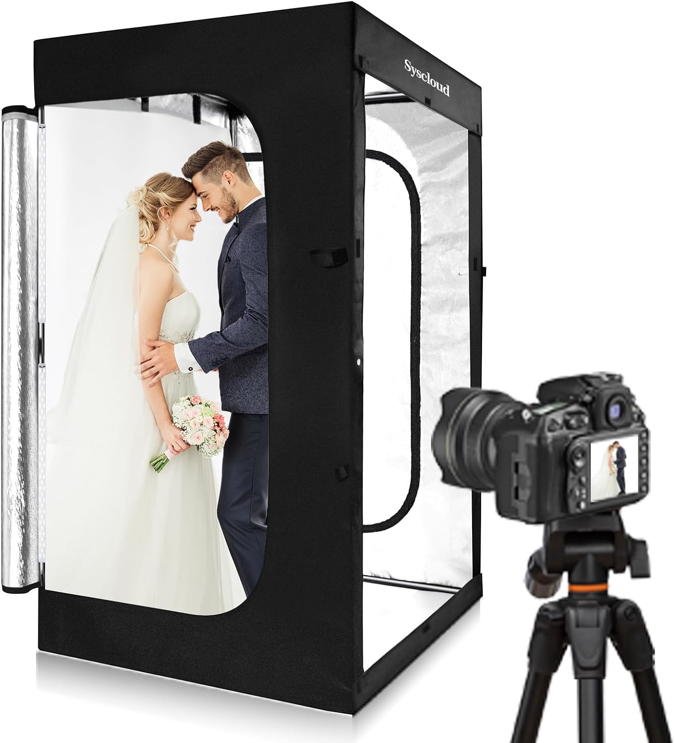 Photography Lighting Kit With Backdrop - خيمة إضاءة LED قابلة للتعتيم لاستوديو