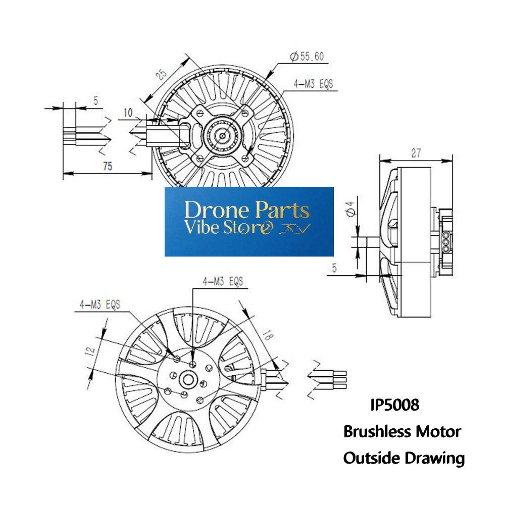 Photography Lighting Composition - محرك بدون فرشاة DParts1IP5008 KV370 للطائرات