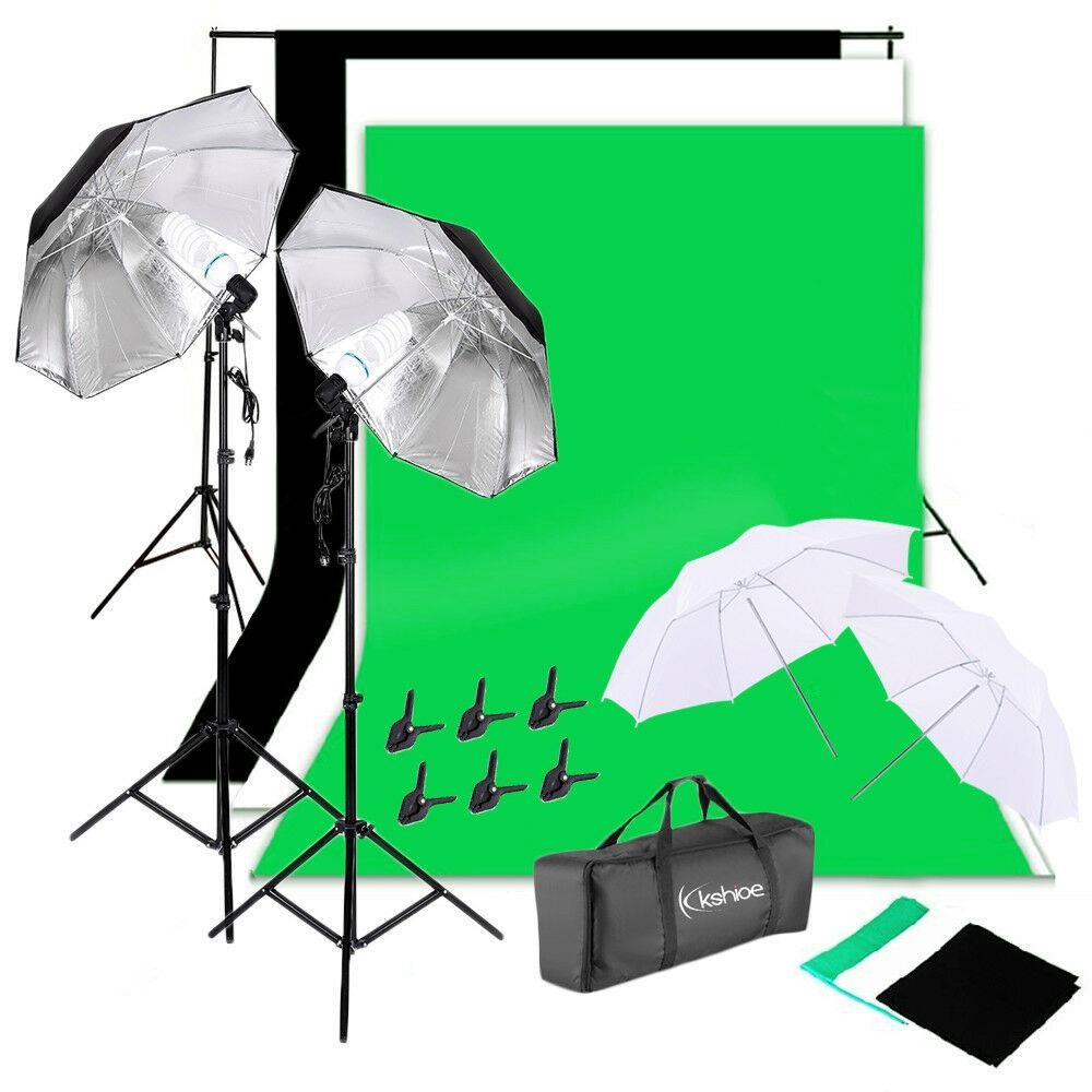 Photography Lighting Kit With Backdrop - مجموعة إضاءة استوديو التصوير الفوتوغرافي مع
