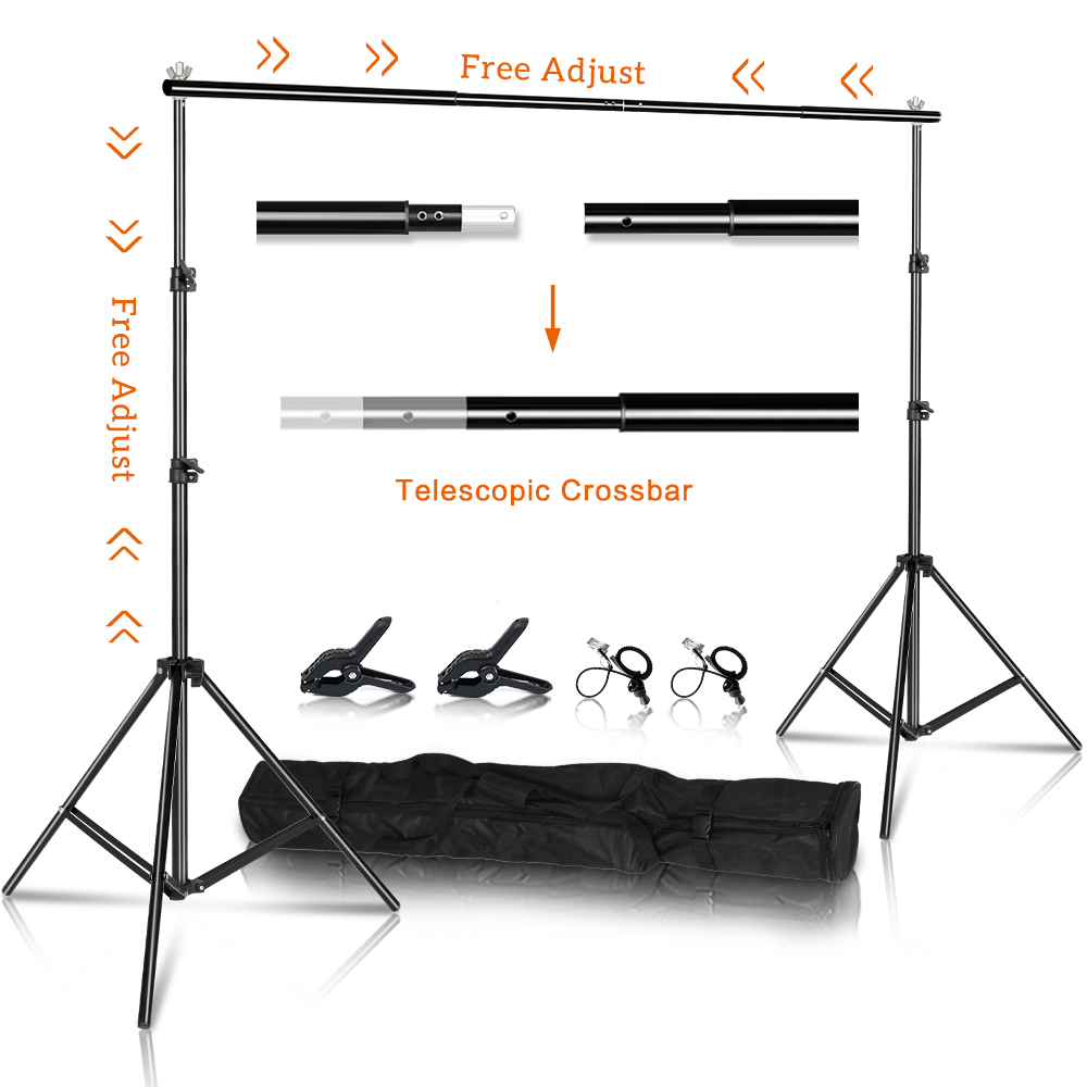 Photography Lighting Kit With Backdrop - خلفيات استوديو التصوير الفوتوغرافي، حوامل خلفيات،