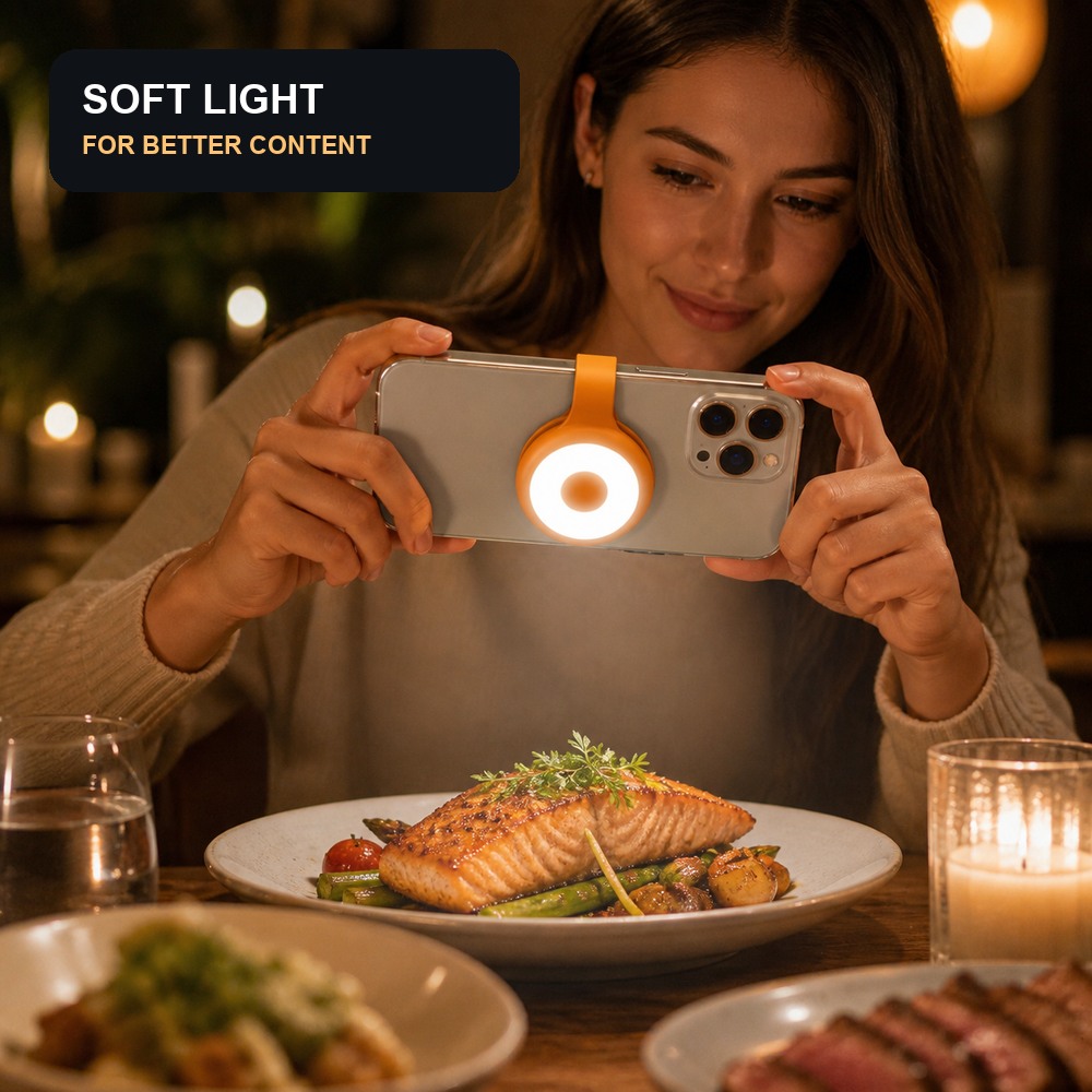 ضوء LED محمول للسيلفي مع مشبك  - مراجعة Photography Lighting Portable وسعره
