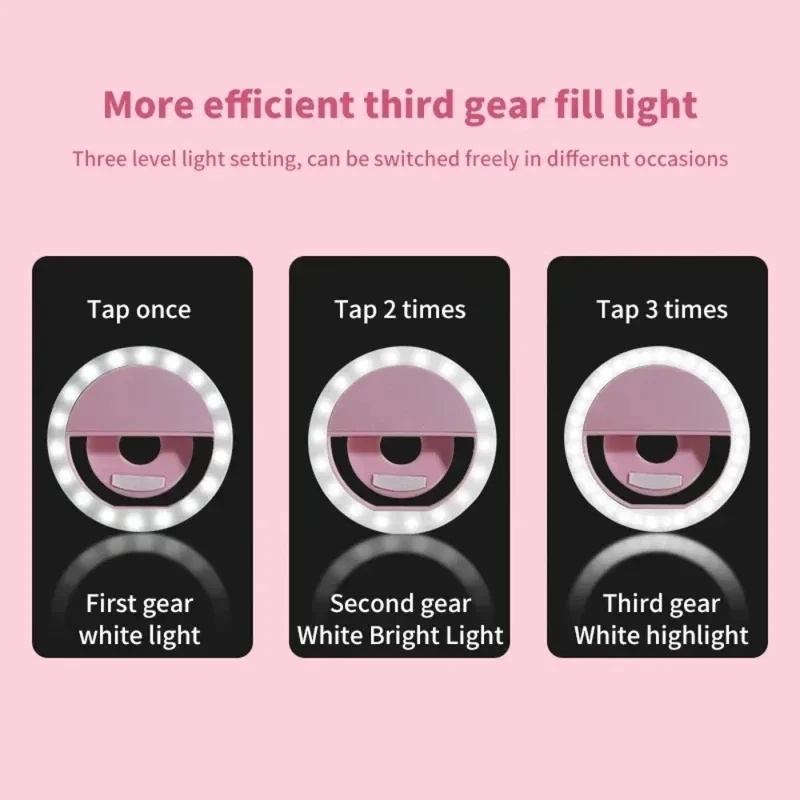 1-4 قطع إضاءة حلقية LED للسيلف - مراجعة Photography Lighting Effects وسعره