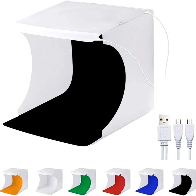صندوق إضاءة محمول قابل للطي لل - مراجعة Photography Lighting Kit With Backdrop وسعره