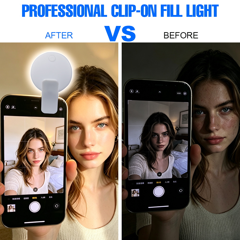 ضوء سيلفي محمول قابل للتثبيت ب - مراجعة Photography Lighting Portable وسعره