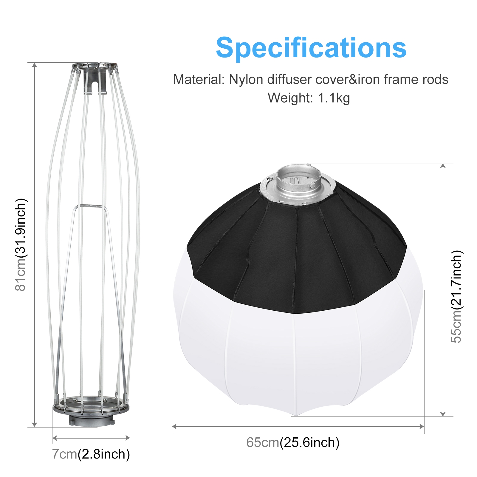 مصباح فلاش كروي قابل للطي Pulu - مراجعة Photography Lighting Softbox وسعره