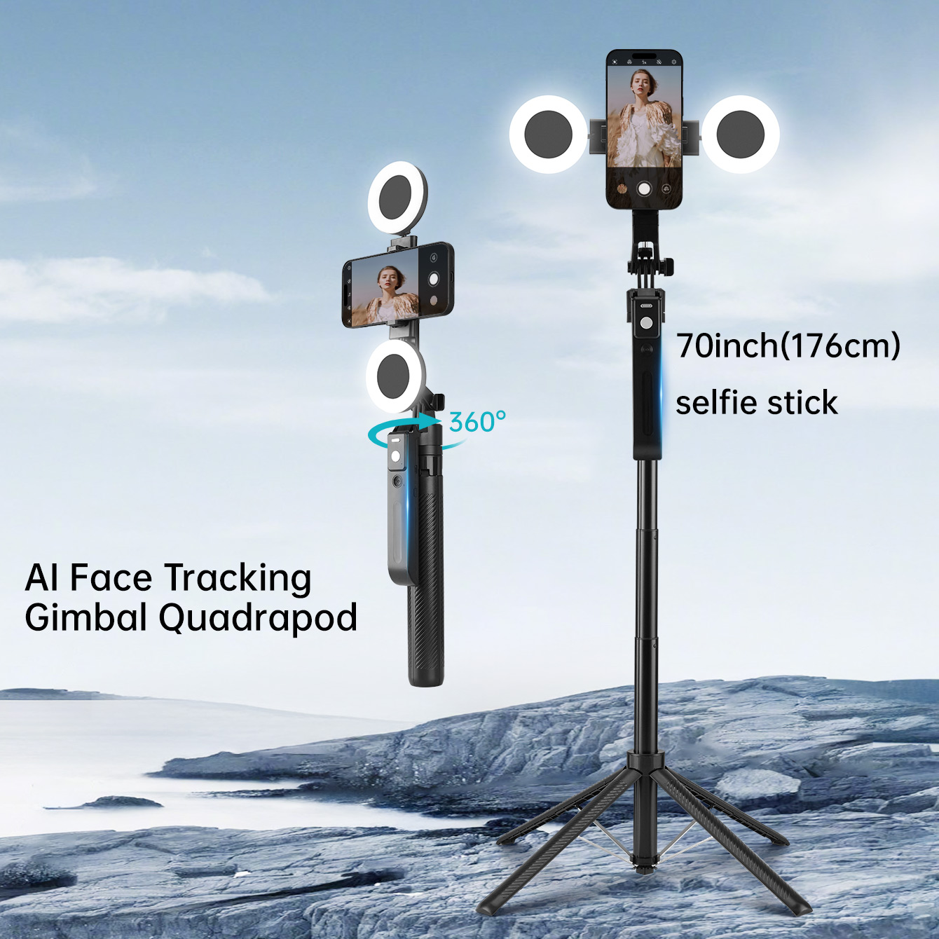 عصا سيلفي ذكية جديدة بتقنية ال - مراجعة Photography Lighting Ai وسعره