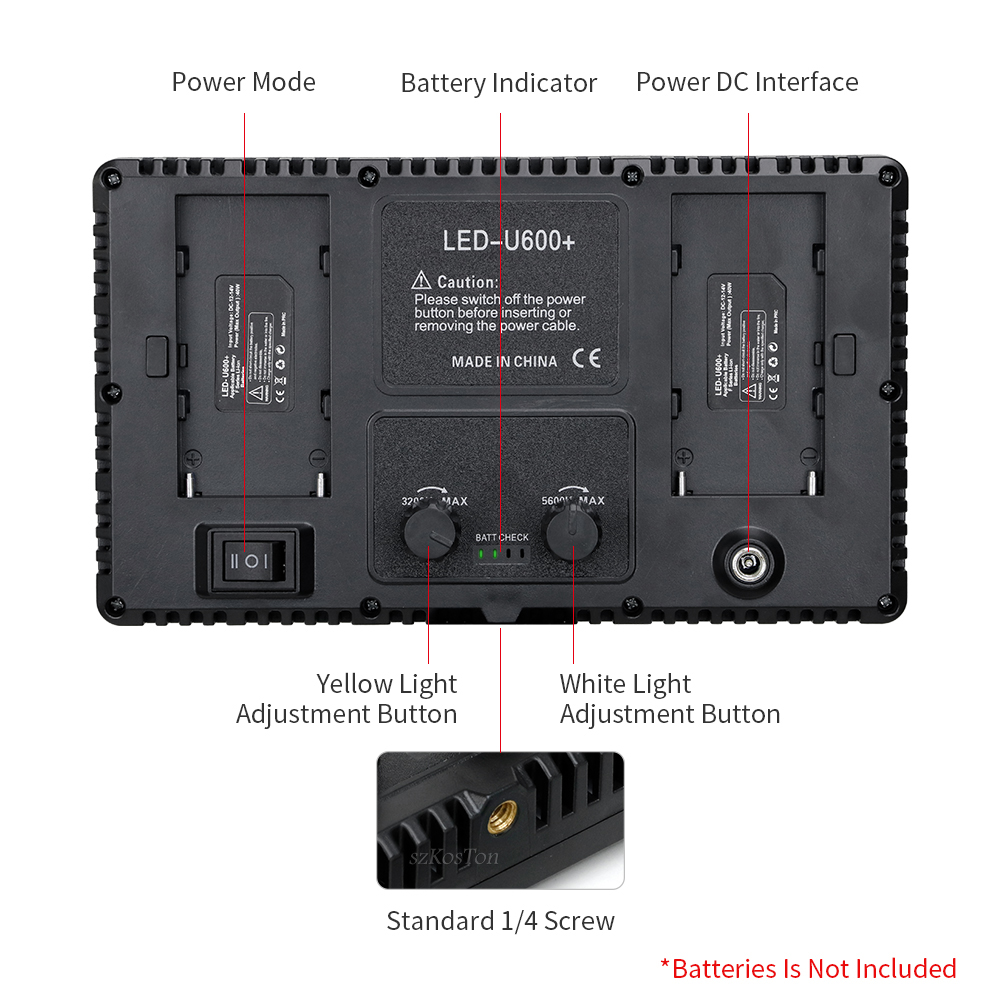 ضوء استوديو صور LED محمول U800 - مراجعة Video Light Panel Led وسعره