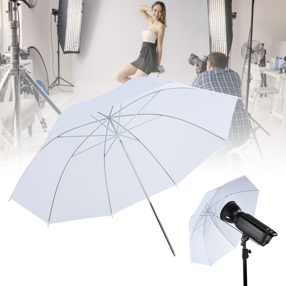 مظلة ناعمة بيضاء شفافة مقاس 33 - مراجعة Photography Lighting With Umbrella وسعره