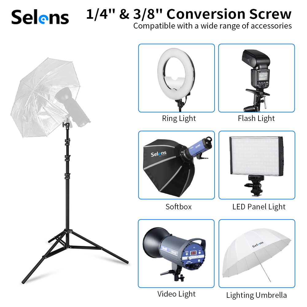 حامل إضاءة سيلينز بوسادة هوائي - مراجعة Photography Lighting Softbox وسعره