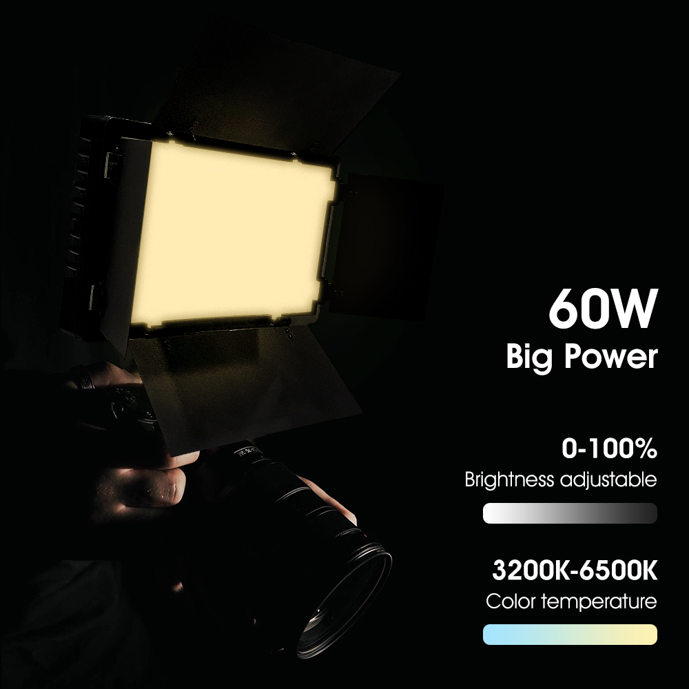 ضوء فيديو محمول DS60BI للتصوير - مراجعة Video Light Panel Led وسعره