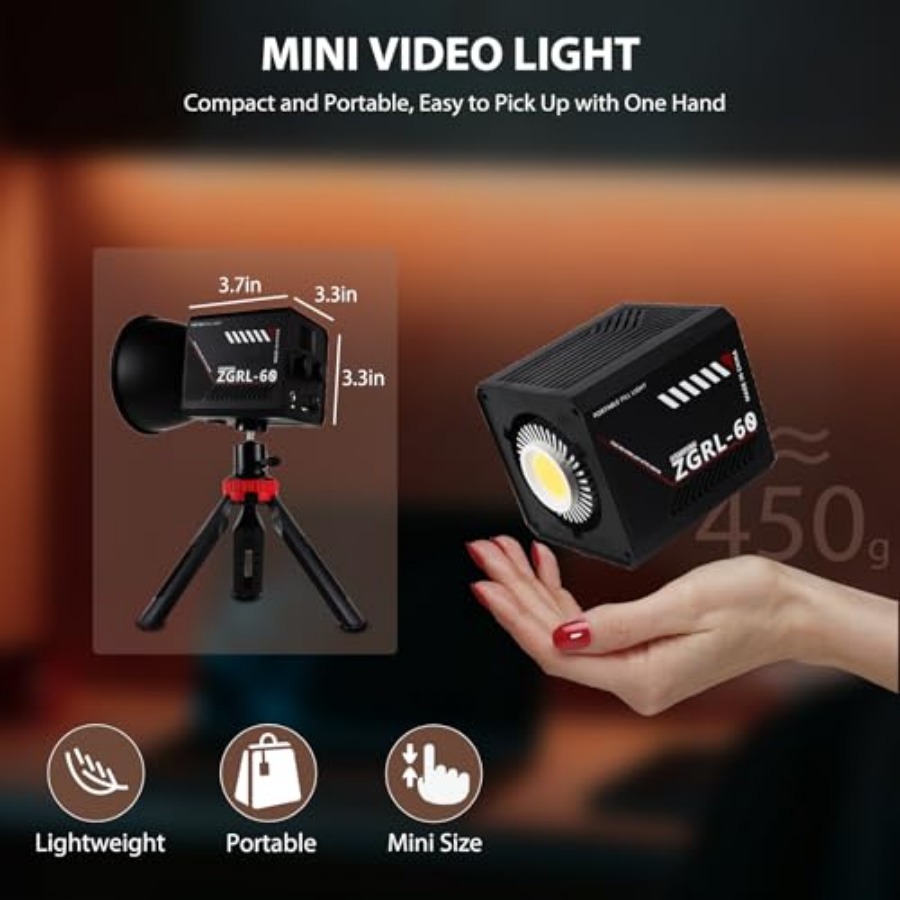 ضوء فيديو LED محمول بقوة 60 وا - مراجعة Photography Lighting Portable وسعره