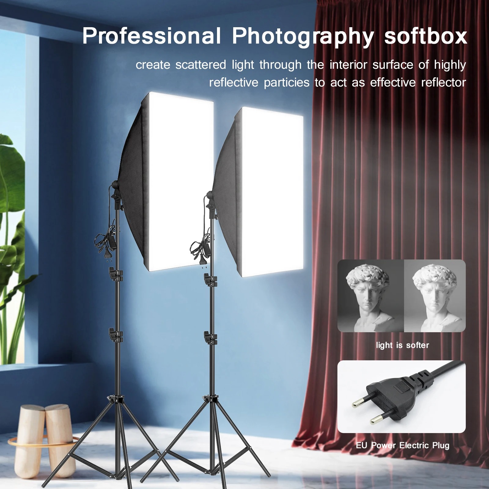 صندوق إضاءة Softbox احترافي لل - مراجعة Photography Lighting Softbox وسعره