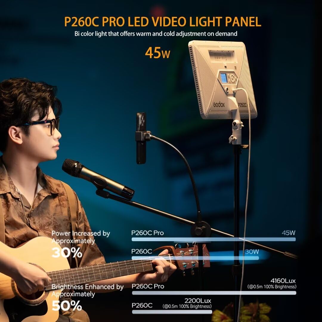 Godox P260C Pro LED لوحة إضاءة - مراجعة Video Light Panel Led وسعره