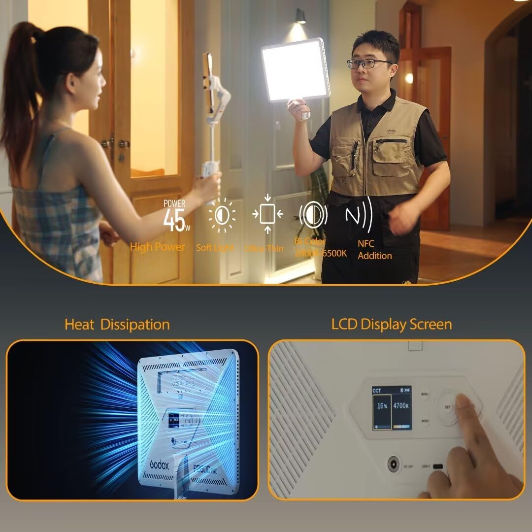 Godox P260C Pro LED لوحة إضاءة - مراجعة Video Light Panel Led وسعره