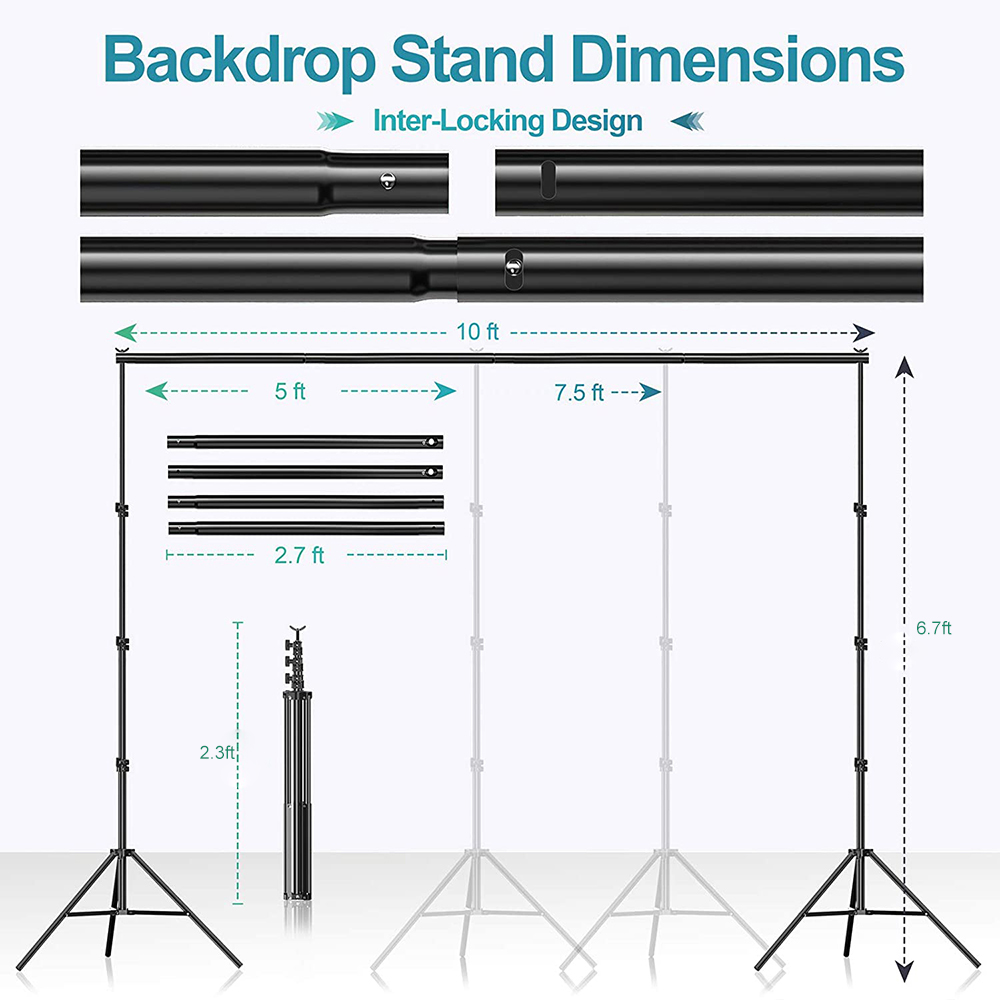 مجموعة معدات استوديو الصور الف - مراجعة Photography Lighting Kit With Backdrop وسعره