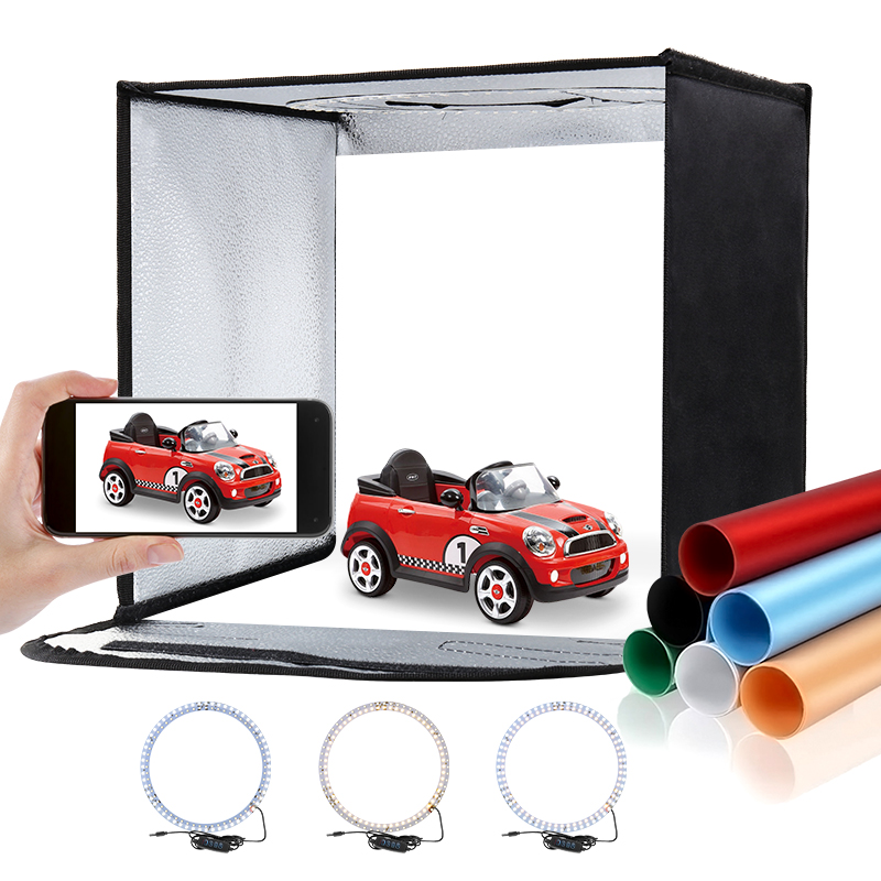 11.8x11.8 بوصة أضعاف صور إضاءة - مراجعة Photography Lighting Kit With Backdrop وسعره