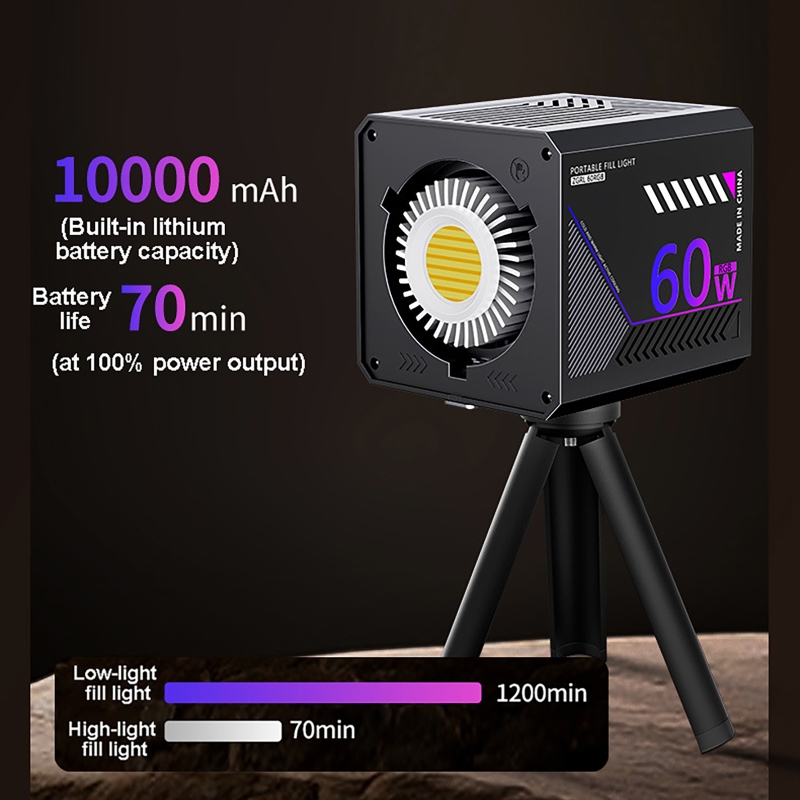 ضوء فيديو RGB بقوة 60 واط، إضا - مراجعة Photography Natural Lighting وسعره