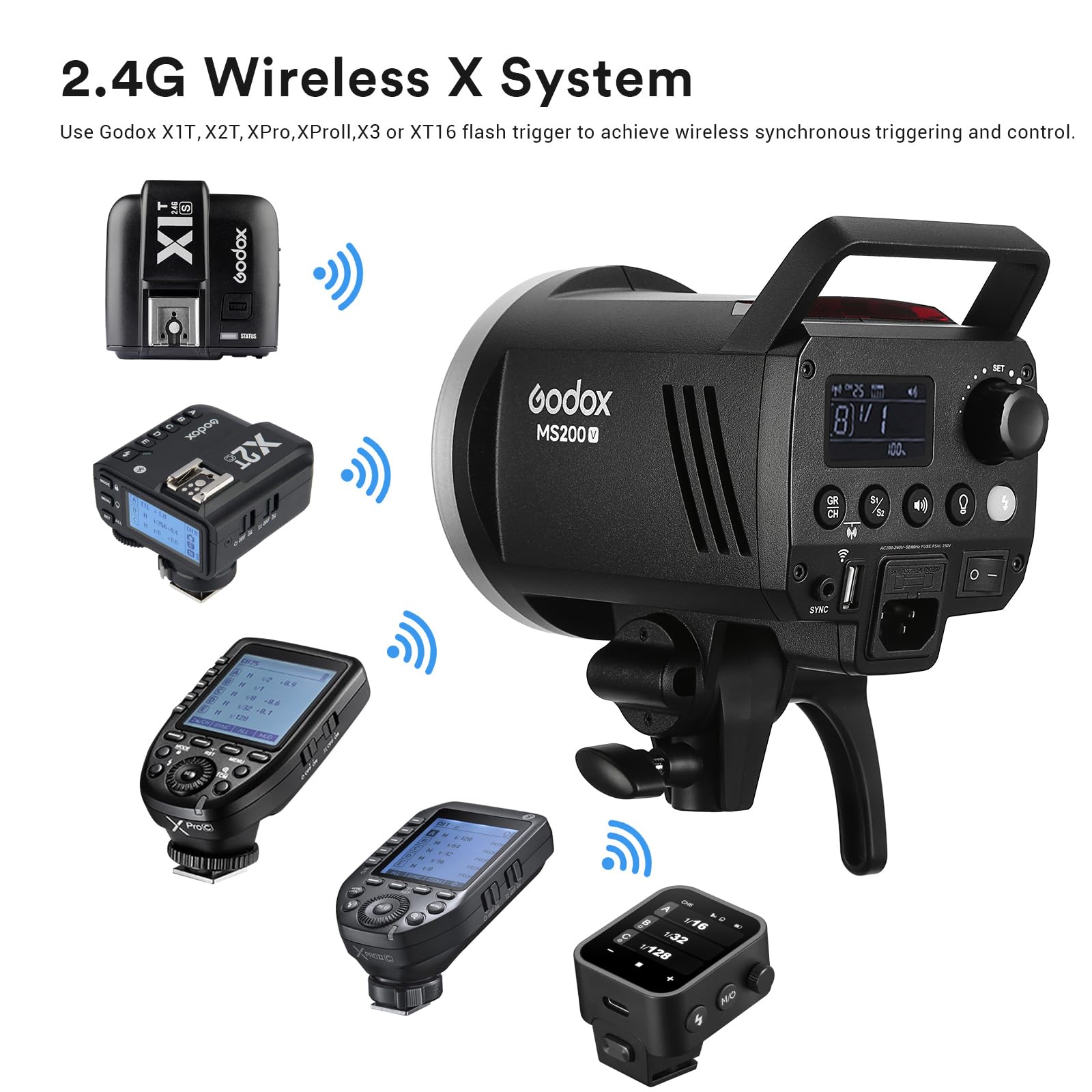 Godox MS200V ستوديو ستروب ضوء  - مراجعة Photography Lighting For Portraits وسعره