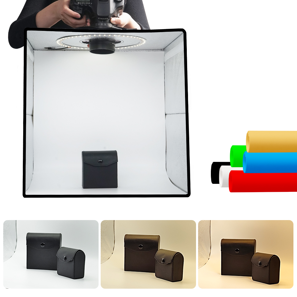 Lightdow عكس الضوء صندوق الصور - مراجعة Photography Lighting Kit With Backdrop وسعره