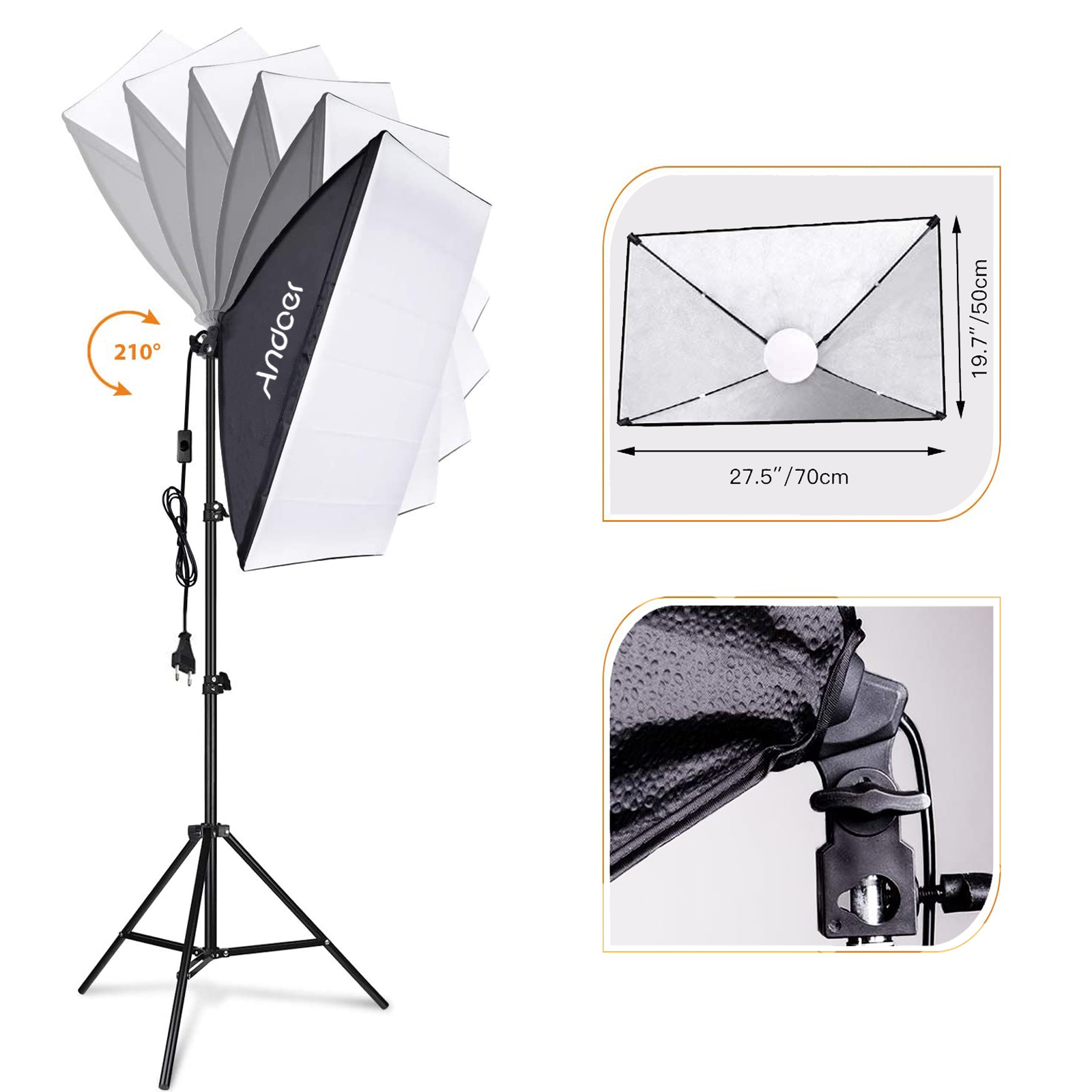 Andoer Studio Photography Ligh - مراجعة Photography Lighting Softbox وسعره