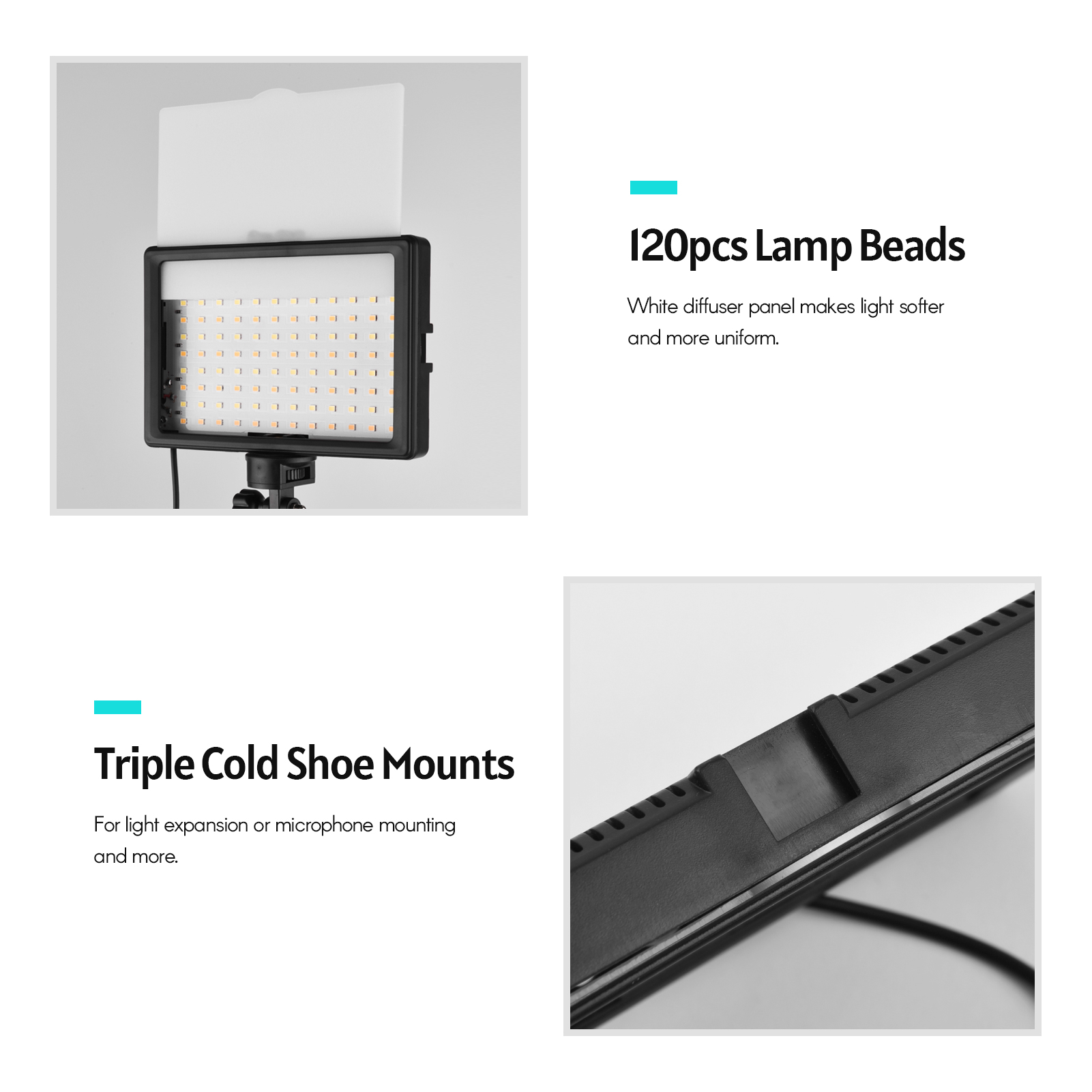 Andoer-LED مجموعة إضاءة الفيدي - مراجعة Iris Photography Led Lighting Pack وسعره
